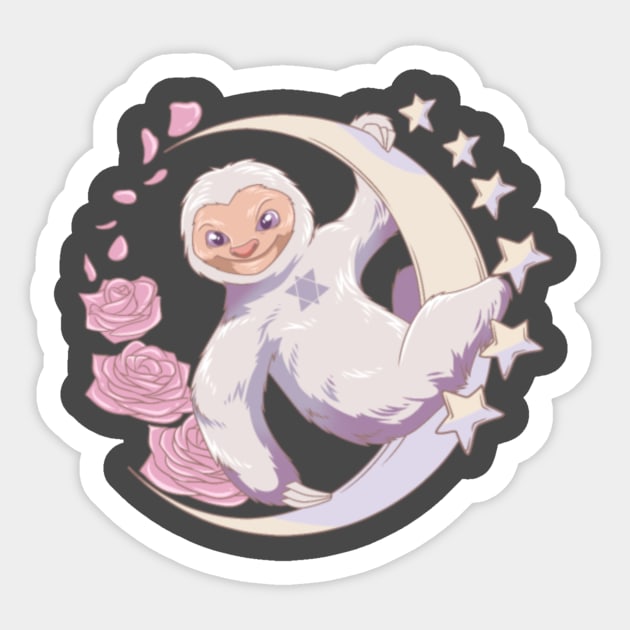 Kawaii Chilled Sloth - Pastel Goth Nu Goth Gift Sticker by A4lan